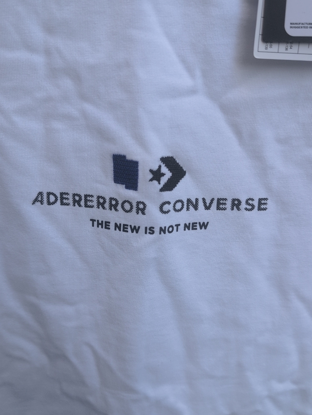 ADERERROR x CONVERSE White Logo Short-Sleeve Men's Tee Size XL - Picture 3 of 9